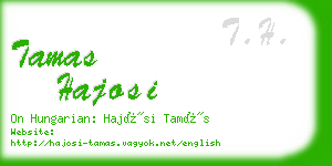 tamas hajosi business card